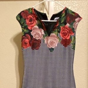 NY&C Sleeveless Black And White With Floral